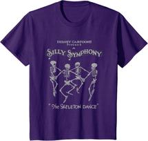 Hot Fashion Disney Silly Symphonies The Skeleton Dance Vintage Logo T-Shirt S-4XL Four Seasons Gift S