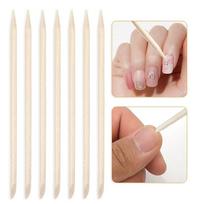 Dual End Cuticle Pusher Wood Sticks 7.5cm 100Pcs Multi Functional for Home DIY Manicure Care 100pcs