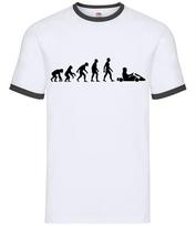 Evolution Of Man Go Karting - Mens Ringer - Kart Racing Driving XXL