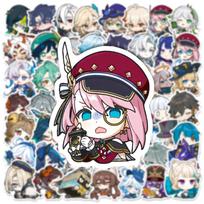 10/30/50pcs Genshin Impact Anime Game Stickers Cartoon Girls Decals DIY Skateboard Fridge Luggage Cute Graffiti Sticker Toy Gift