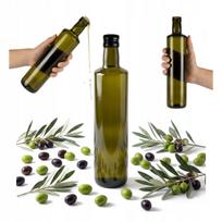 DORICA 750ml alyvuogių aliejaus butelis su dozatoriumi, tamsaus stiklo, 0,7l