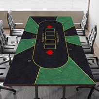 Professional Texas Holdem Rectangular Poker Table Mat | High-End Non-Slip Silent Card Table Cover for Game Room Dcor 300X600X2MM