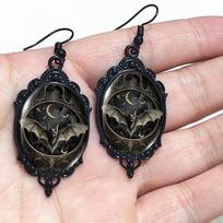 Vintage Gothic Cross Crow Halloween Earrings Earrings Ornament