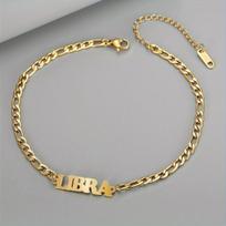 Cross-border new Ximang constellation anklet European and American fashion stainless steel twelve constellation lobster clasp