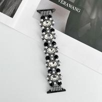 Charms Pearl Glitter Diamond Wrist Bracelet Watch Band for Apple Watch 10 Strap for IWatch Smart Watch 38 42 44 45 mm Watchbands 38mm/40mm/41mm/42mm(Series 10) auksas