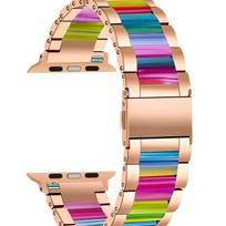 For Apple Watch band stainless steel Apple Watch bands, 10 quick-release Watch bands, metal three-bead Steel Watch Band 42/44//45/46/49&38/40/41/42mm