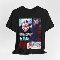 Anime Graphic Tee, Satoru Gojo T-Shirt, Unisex Jersey Shirt, Short Sleeve Top, 2XL