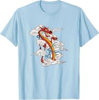 Hot Fashion Disney Mulan Chinese New Years Sassy Mushu Clouds Portrait T-Shirt S-4XL Four Seasons XXL