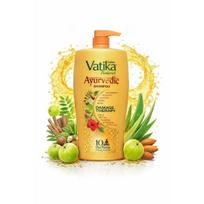 Dabur Vatika Ayurvedic Shampoo - 1L | Damage Therapy | With Power of 10 ingredients for solving 10 hair problems| No Parabens | For all hair types yellow