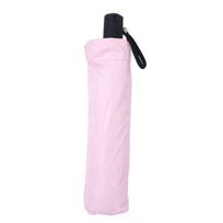 Lady Woman 3 Folding Sun Rain Umbrella Portable Anti UV Automatic Parasols Outoor Pink