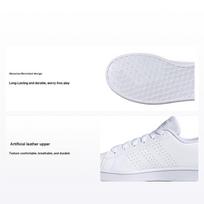 Adidas Neo Advantage Kids Durable Low-Top Skate Shoes White Green Kids Skate Shoes FY4624 29