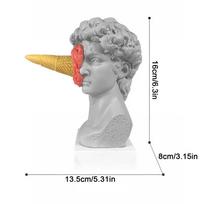 Ice Cream David Statue Home Decoration Head Bust  Sculpture Resin Mini Modern Abstract Art Sketch Desktop Ornaments