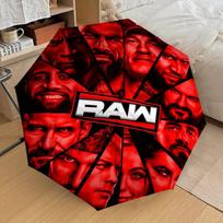 1pc WWE Raw Automatic Folding Umbrella, Portable Collapsible Design, Casual Outdoor Accessory L1127079