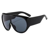 Vintage Luxury Brand Fashion Big Frame Women Sunglasses Black Color Square Pilot Shades UV400 Cool Men One Piece Sun Glasses