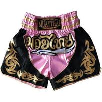 Bokso šortai - Tradiciniai TAILANDO - Muay Thai - 100% Poliesterio satinas - Vaikų ir suaugusiųjų dydžiai XXL rožinė