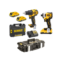 DCD708D2T DeWALT 18V akumuliatorinis suktuvas-gręžtuvas + DCF809N 18V smūginis suktukas + 1-70-321 dėžė
