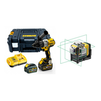 DCE089D1G DeWALT kryžminių linijų lazeris + DCD996T2 suktuvas - gręžtuvas