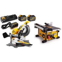 DHS780Y2A DeWALT FLEXVOLT 54V XPS skersinio pjovimo staklės + DCS7485N išilginio pjovimo staklės