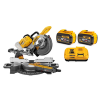 DCS727Y2 DeWALT FLEXVOLT 54V skersinio pjovimo staklės (2x12.0 Ah)