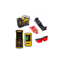 DCE089D1R + DE0892 + DW03050 DeWALT kryžminių linijų lazeris ir linijinio lazerio detektorius