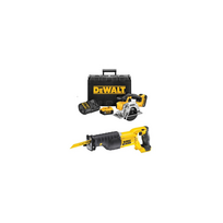 DeWALT DCS373P2 18V XR diskinis pjūklas metalui pjauti + DCS380N DeWALT 18V XR Li-Ion tiesinis pjūklas