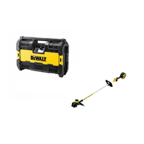 DCM561PB DeWALT 18V trimeris + DWST1-75659 TOUGHSYSTEM radijas + pirštinės + apsauginiai akiniai