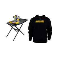 D24000S DeWALT 250 mm plytelių pjovimo staklės su stovu + DWC47-001 džemperis