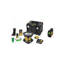 DCE079D1G DeWALT akumuliatorinis rotacinis nivelyras + DW088CG lazerinis nivelyras