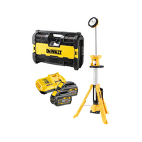 DWST1-75659 DeWALT TOUGHSYSTEM radijas + DCL079 prožektorius + 2 x DCB546 + DCB118 FLEXVOLT 54V akumuliatoriai ir įkroviklis