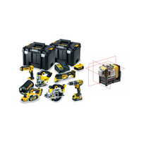 DCK665P3T DeWALT įrankių rinkinys + DCE089D1R kryžminių linijų lazeris