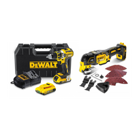 DCD790D2 DeWALT suktuvas-gręžtuvas + DCS356N daugiafunkcinis įrankis