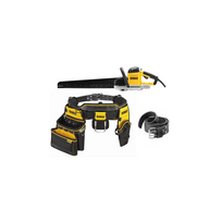 DWE397 DeWALT tuščiavidurių plytų pjūklas 430 mm + DWST1-75661 odinis diržas + DWST1-75552 prijuostė