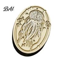 Wax Seal Stamp Head Gothic Head, Retro Skull And Bat Pattern Halloween Invitation Sealing Stamp, Punk Style Brass for Letter Decoration Magic Eye A