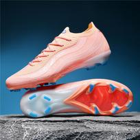 Cross-border seamless flyknit football shoes for men and women, low-top AG long-spiked outdoor turf TF broken spike football shoes in stock 35