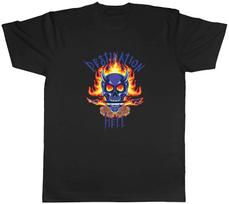 Destination Hell Fire Demon Skull Head Gothic Mens T-Shirt Tee Gift Top L