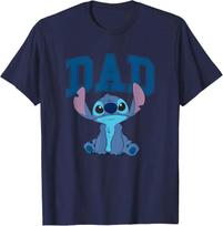 New Disney Lilo & Stitch Vintage Dad Cool Stitch Collegiate Logo Fashion Casual T-Shirt S-4XL Four Seasons XXXXL