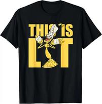 Disney Beauty and The Beast Lumiere This Is Lit T-Shirt XXL