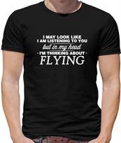 My Head I'm Flying Mens T-Shirt - Fly - Aeroplane - Pilot - Pilots - Plane XL