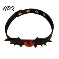Fashion Jewelry for Girls Gothic Bat Leather Choker Necklace Devil Eyes Collar Necklace Women Handmade Spiritual Men Adjustable Wing Clavicle
