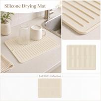 Silicone Non- Kitchen - Heat Dish Drying Pad for Countertop, Sink, and Dish Rack, Large Size One Size