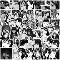 10/30/50pcs Junji Ito Horror Manga Stickers Anime Girl Tomie Kawakami Cartoon Decal DIY Guitar Skateboard Phone Cool Sticker Toy