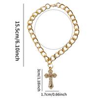 Cute Fancy Zircon Cross Pendant Adjustable Cosplay Design Pet Medium Puppy Collar Small Puppy