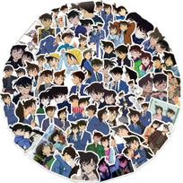 50pcs Detective Conan Anime Stickers DIY Graffiti Laptop Phone Scrapbook Skateboard Luggage Wall Kawaii Decoration Decal Toys