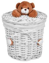 Teddy bear wicker basket 15L