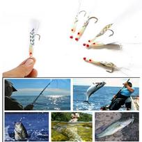 5pcs High Quality Barb Carbon Steel Luminous Fishing Hook Durable Head  Treble Bait Fishing Tackle