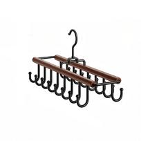 Wood Double Row Rotating Hook Anti-slip Storage Bra Hangers Tank Top Hangers  Clothing Store