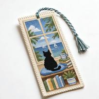 Cross Embroidery Seasonal Cat Embroidery Bookmark Book Page Marker Material Kit  Beginners summer