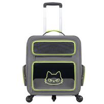 Luxury Oxford Cat Carrier Portable Pet Trolley Backpack Zipper Closure Breathable Large Capacity Travel Bag Customized Color