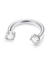 Horseshoe F136 Titanium Internally Threaded Circular Barbell Prong Setting Zircon Earrings Helix Cartilage Septum Piercing 16G&1.2x6x3mm