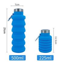 Platinum Large Capacity Outdoor Portable Silicone Folding Retractable Sports Water Bottle 500ml